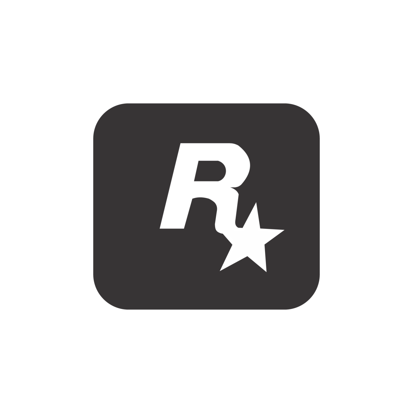a black and white logo with the letter r