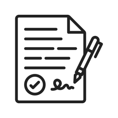 a document with a pen on top of it