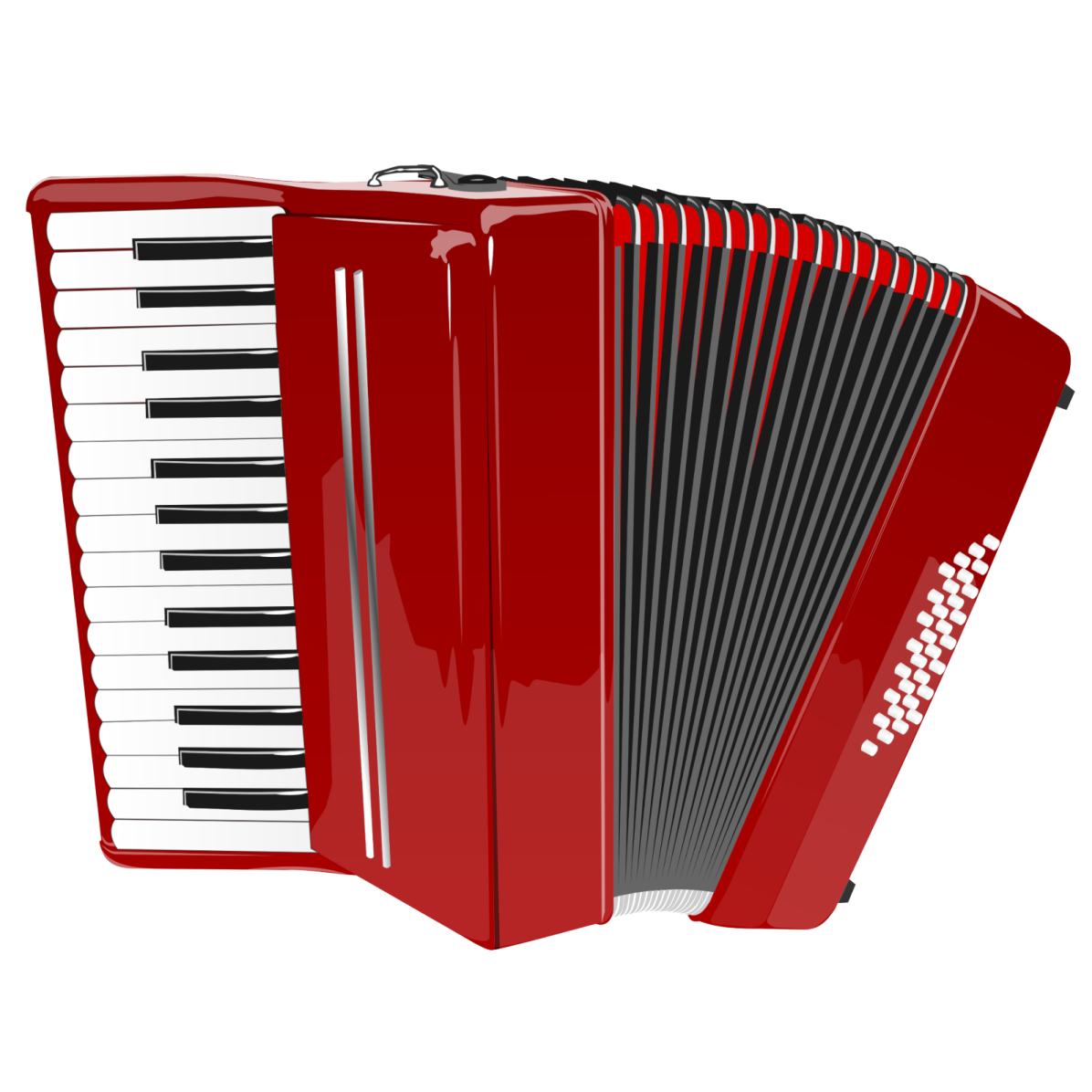 an accordion on a white background
