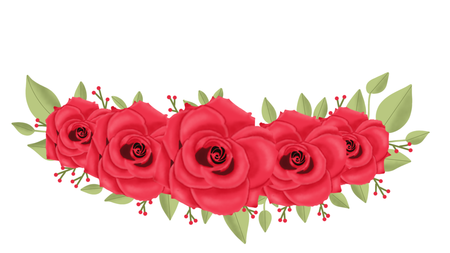 a bunch of red roses with green leaves
