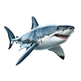 a shark with its mouth open