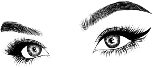 a woman's eyes with long eyelashes