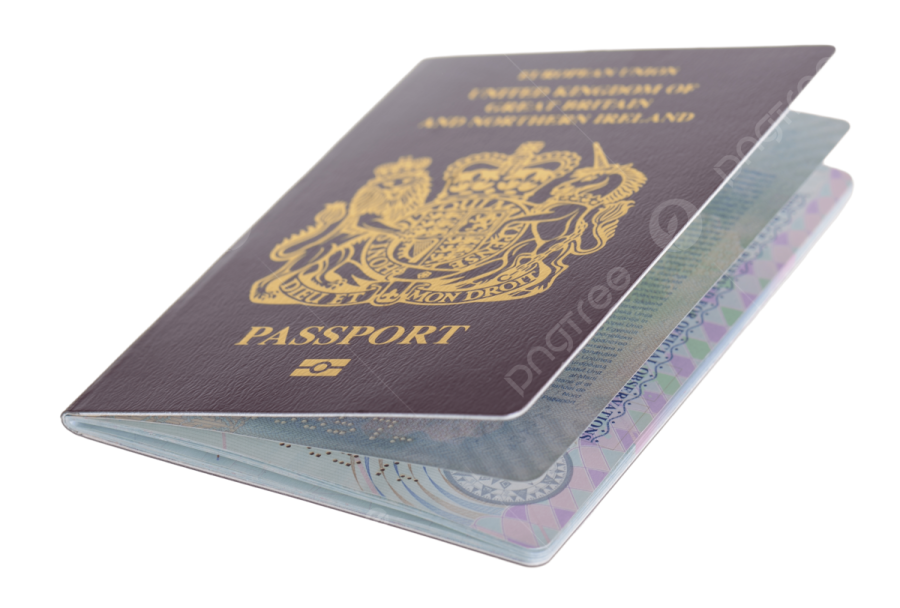 a passport on a white background