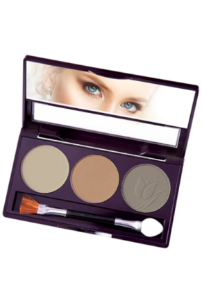a palette of eyeshadp with a white background