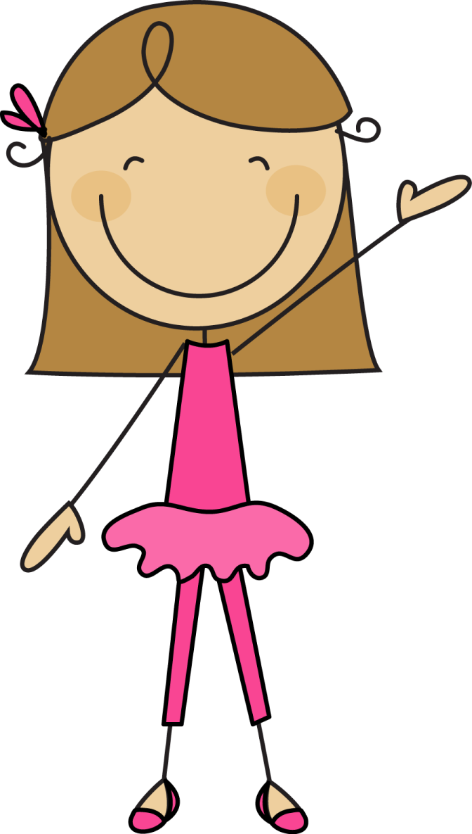 a cartoon girl in pink with her arms out