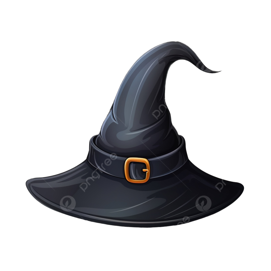 a witch hat on a white background