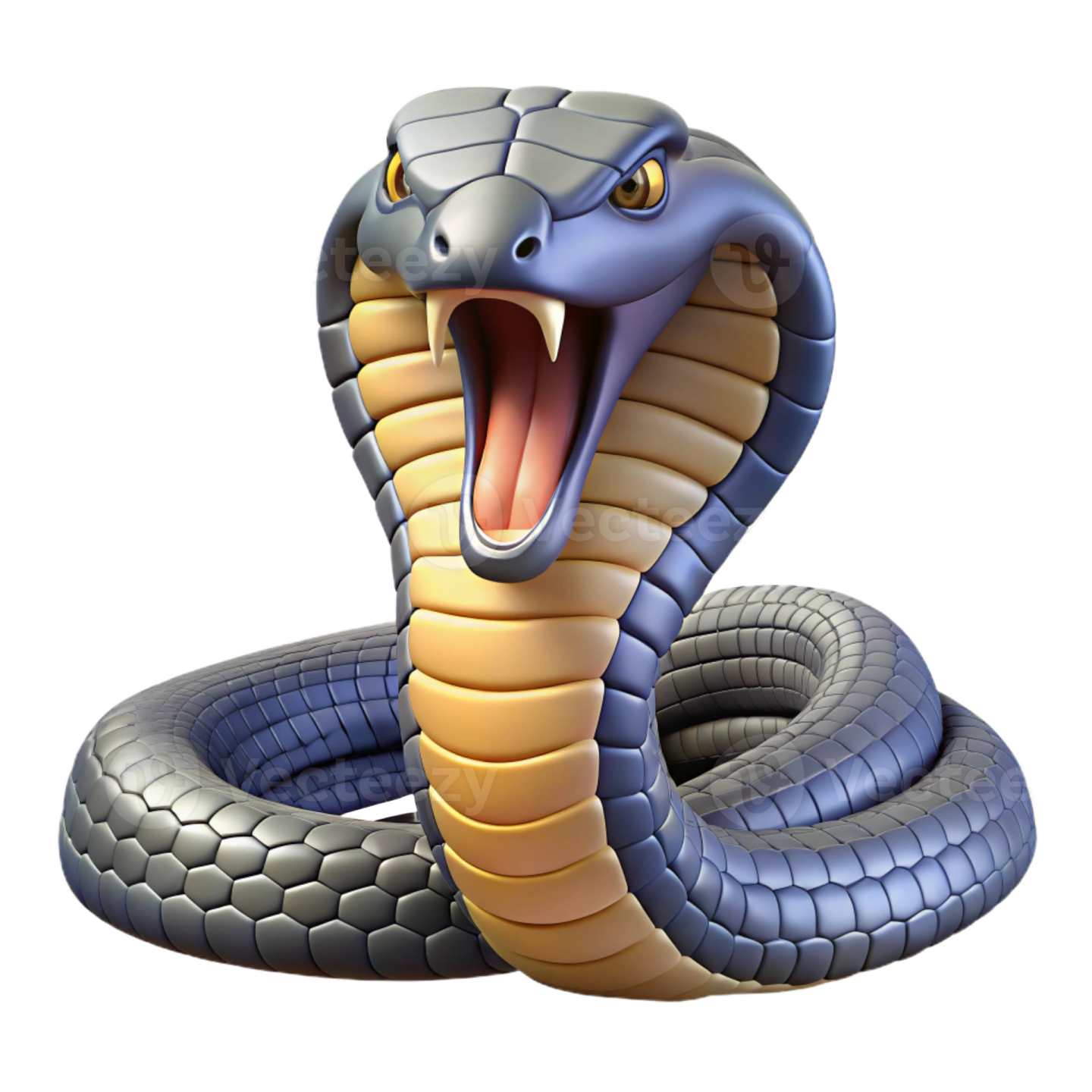a cartoon snake with its mouth open