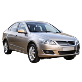 a silver car on a white background