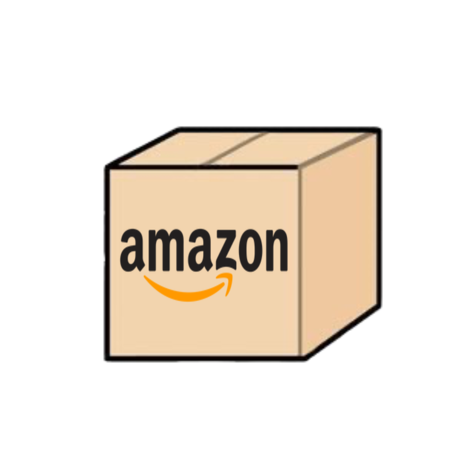 an amazon box with the amazon logo
