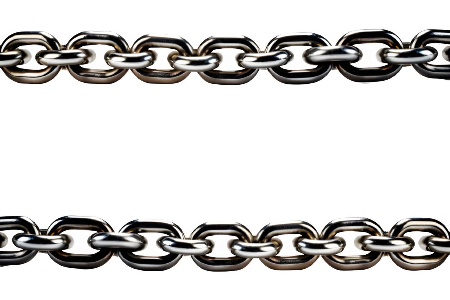 a black and white chain