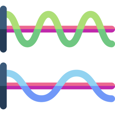 an image of two waves with different colors