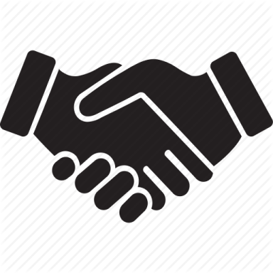two hands shaking icon