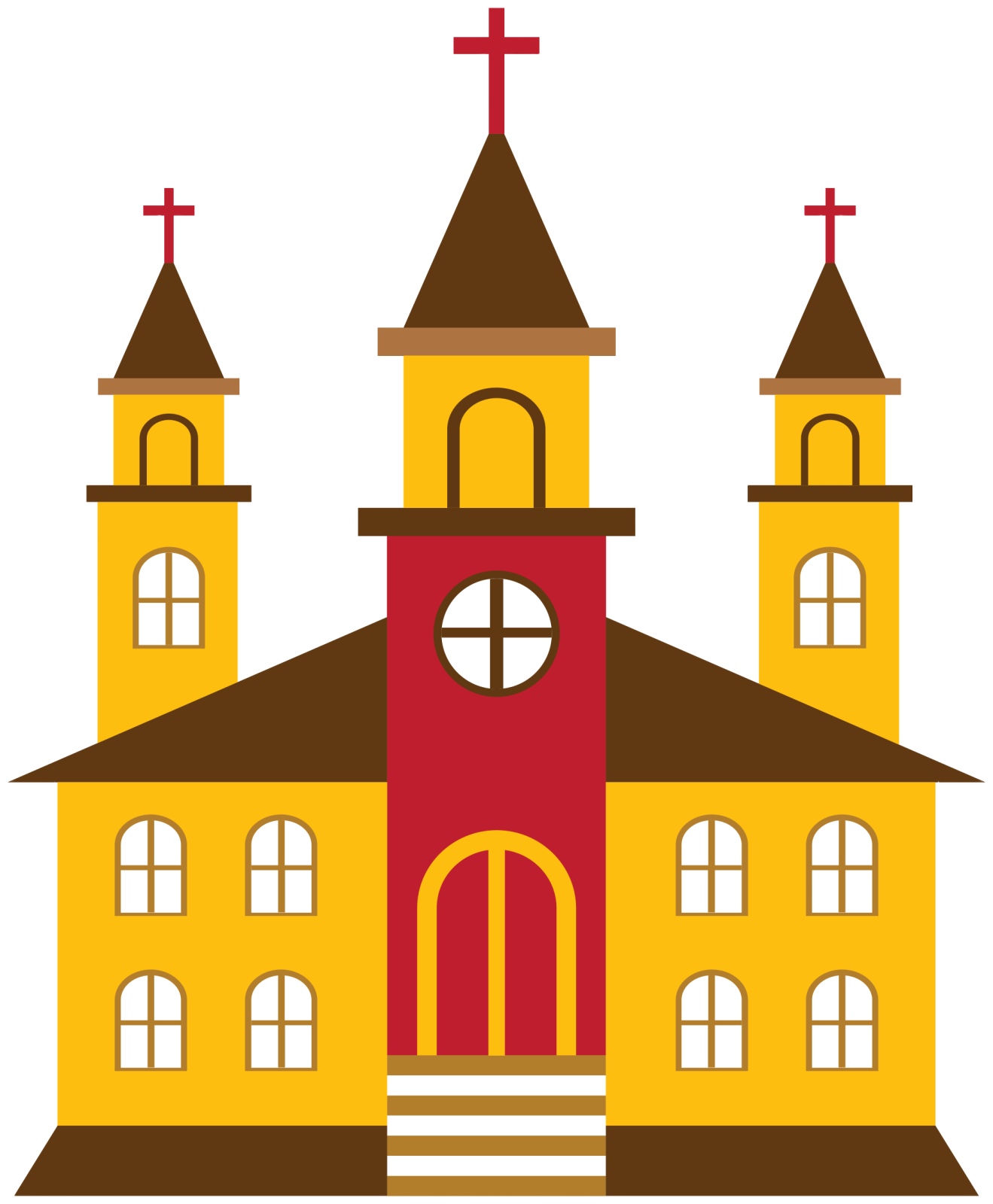 a church with a cross on top of it