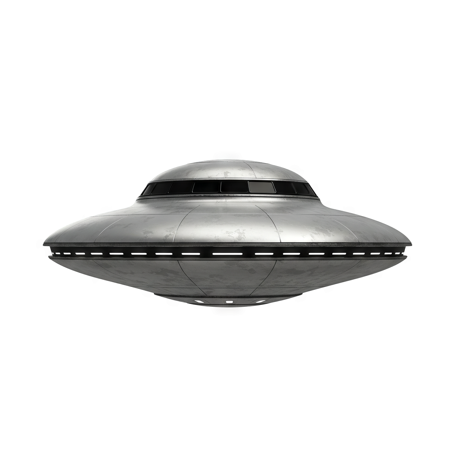 an alien flying saucer on a white background