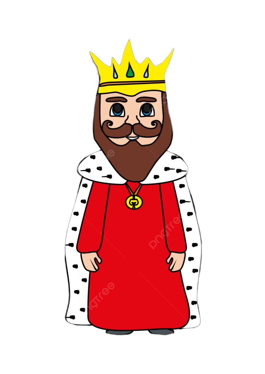 a cartoon character with a crown on his head