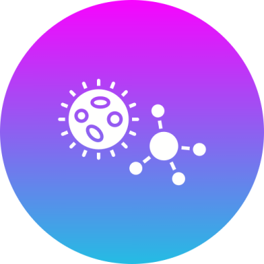 a purple and blue circle with the sun in the center