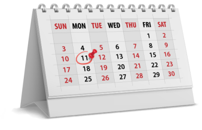 a calendar with the date on it