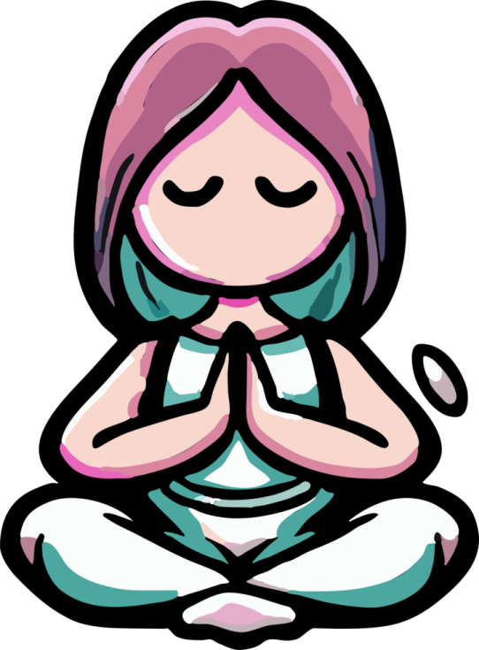 a woman sitting in a lotus position with her eyes closed
