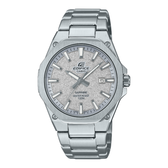 a silver watch on a white background