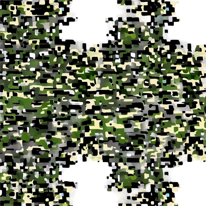 an abstract camouflage pattern in green and white