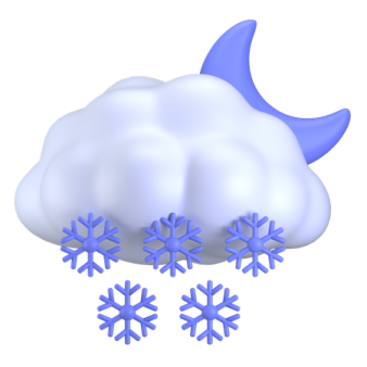 a cloud with snow on top of it