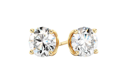 a pair of diamond stud earrings