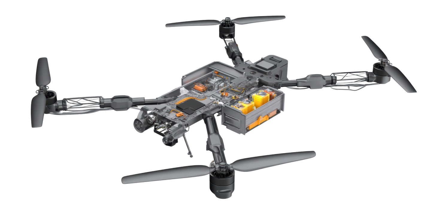 a drone with a camera attached to it