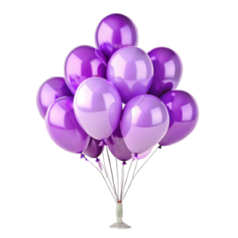 a bunch of balloons on a white background