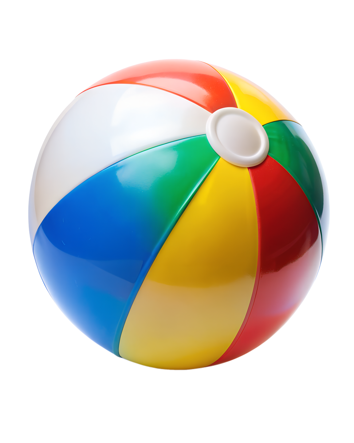 a colorful beach ball on a white background