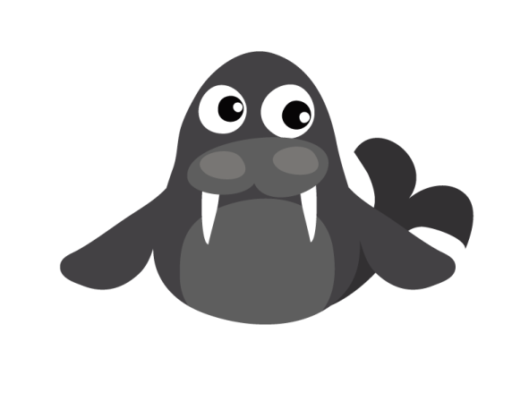 a black and white penguin with its mouth open