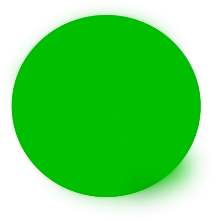 a green circle on a white background