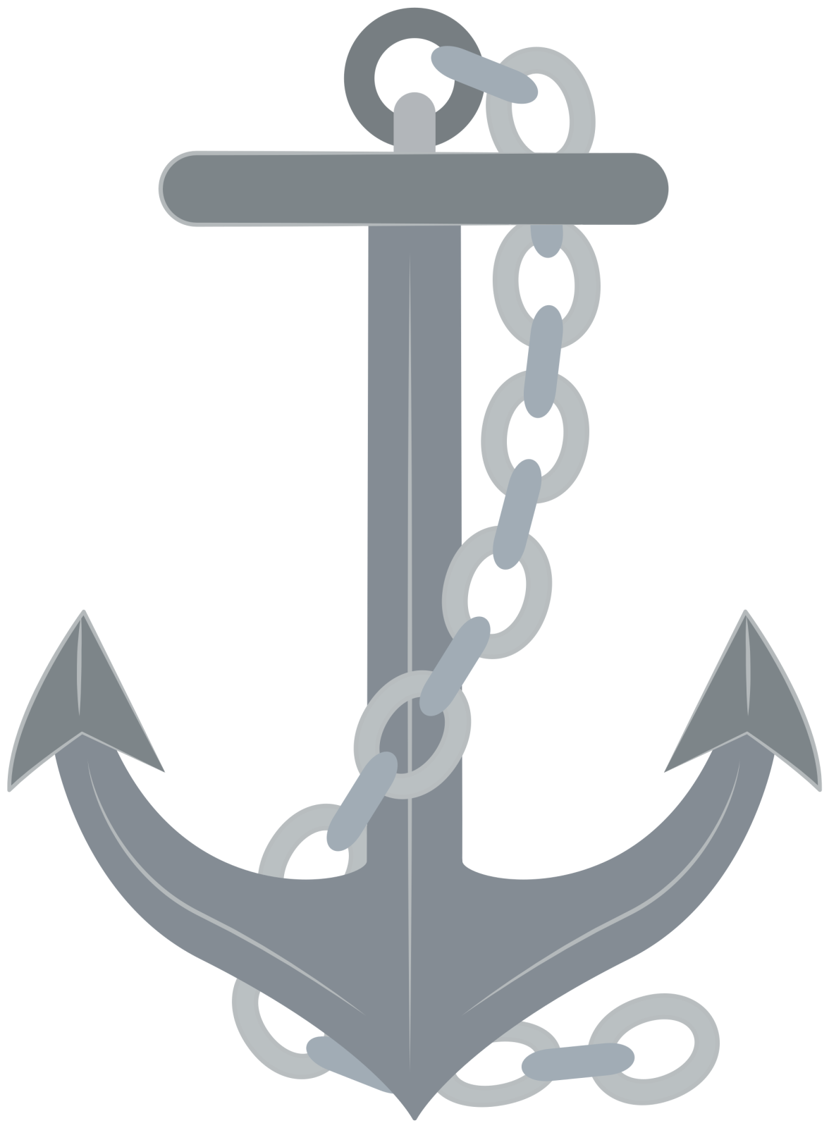 an anchor with a chain around it