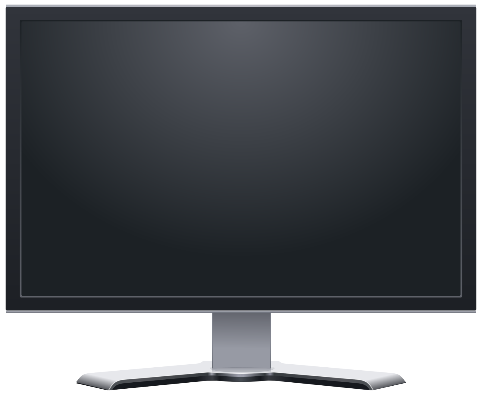 a computer monitor on a white background