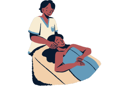 an image of a woman receiving a massage
