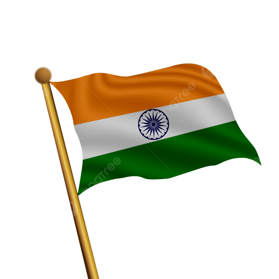 the indian flag on a white background