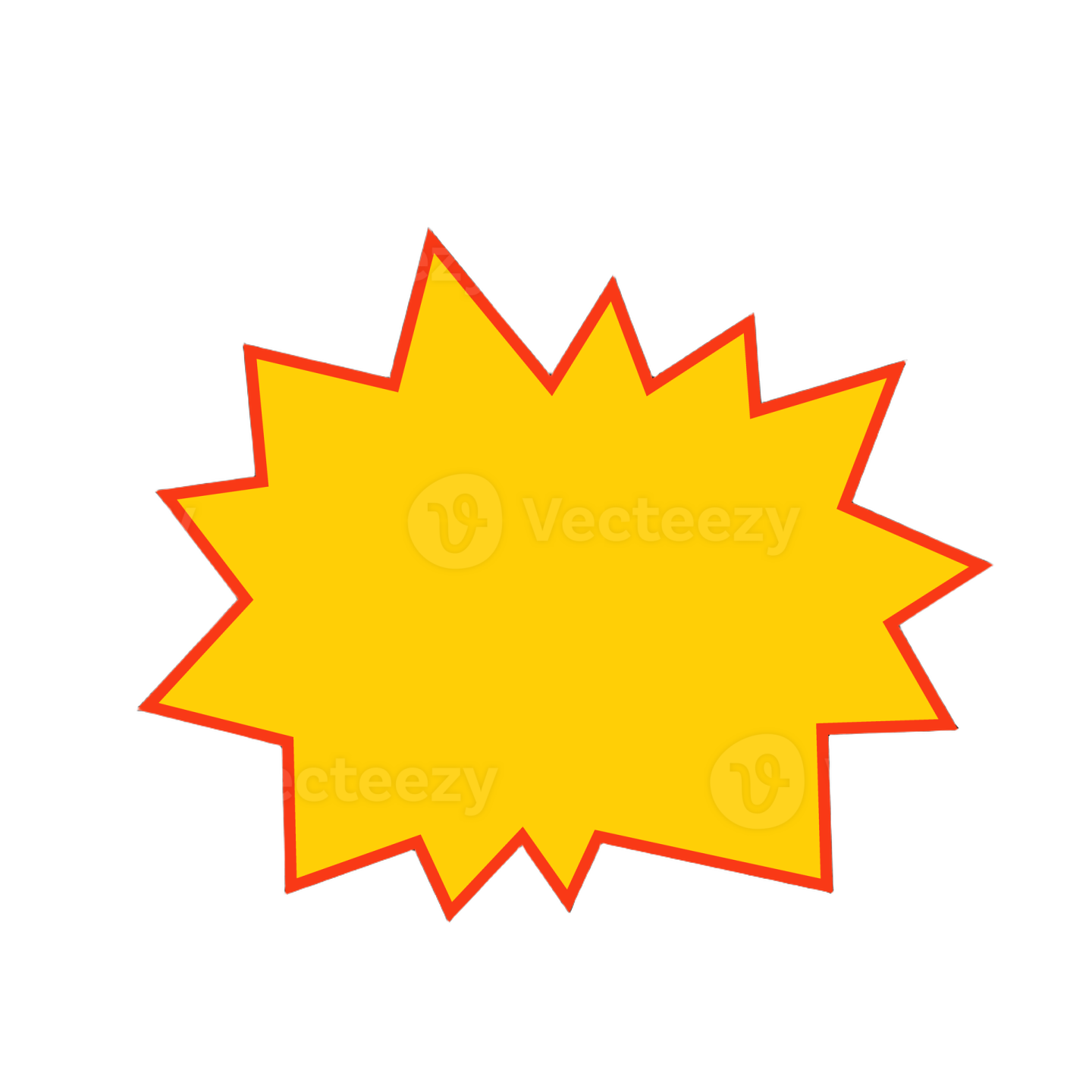 a comic speech bubble on a white background