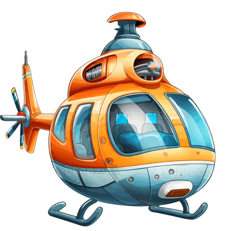 a helicopter on a white background