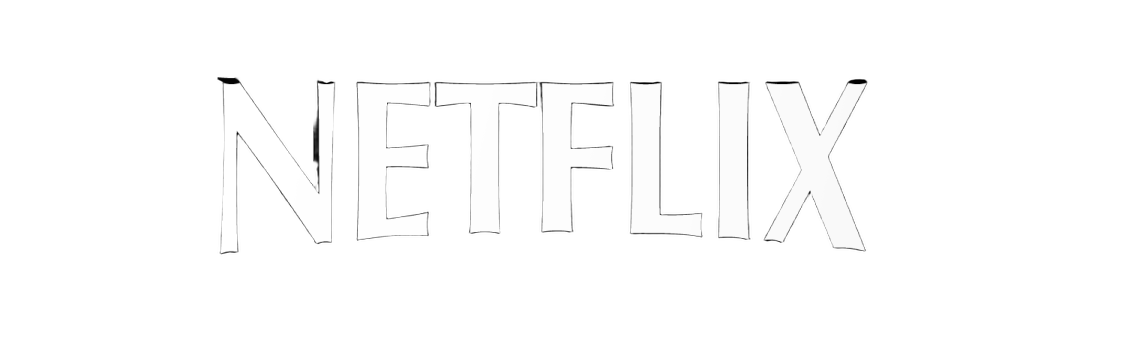 the netflix logo in black and white