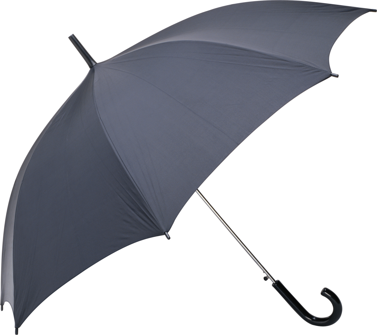 a black umbrella on a white background