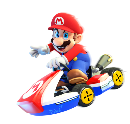 a nintendo mario kart on a motorcycle