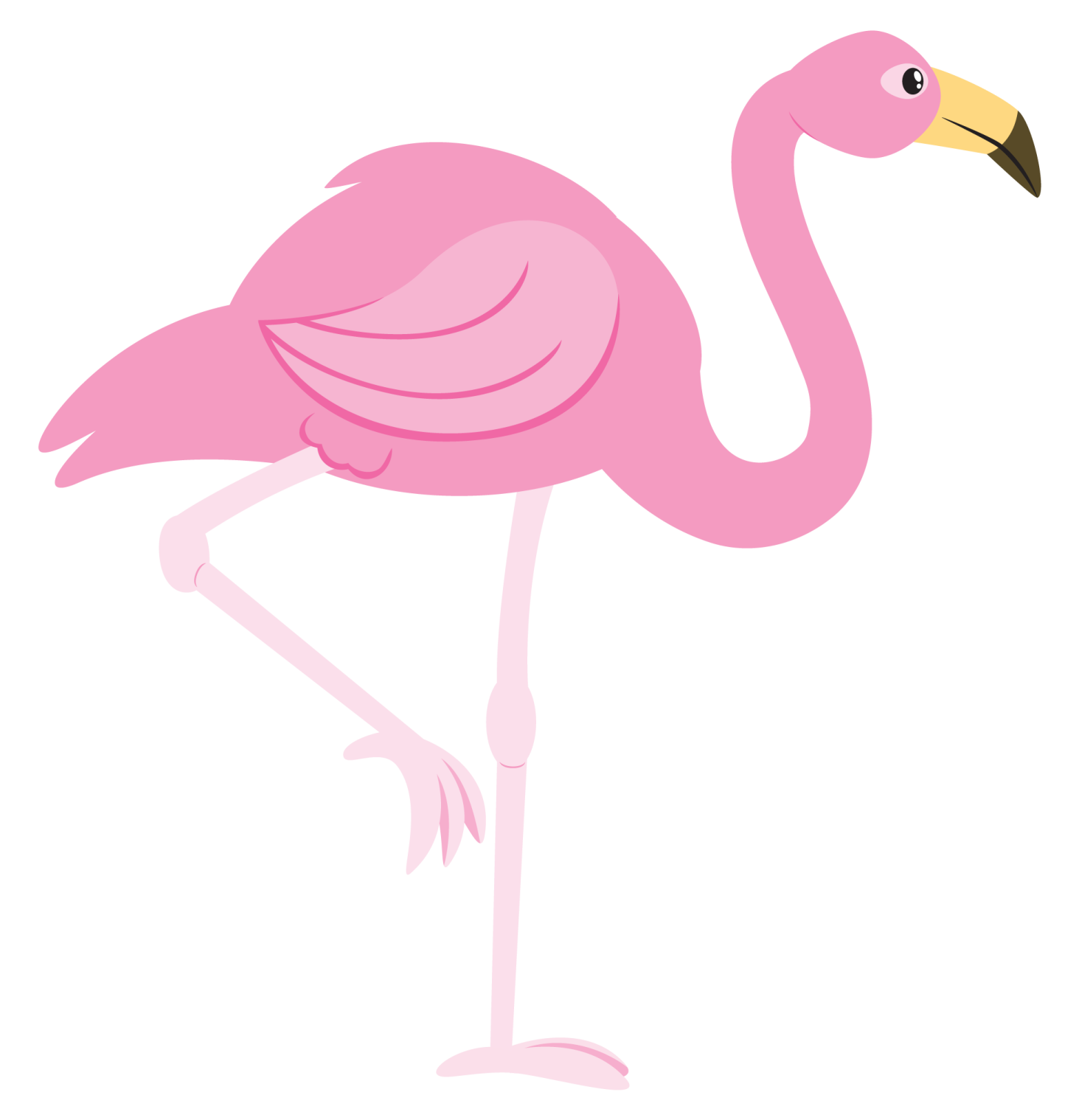 a pink flaming standing on its hinds