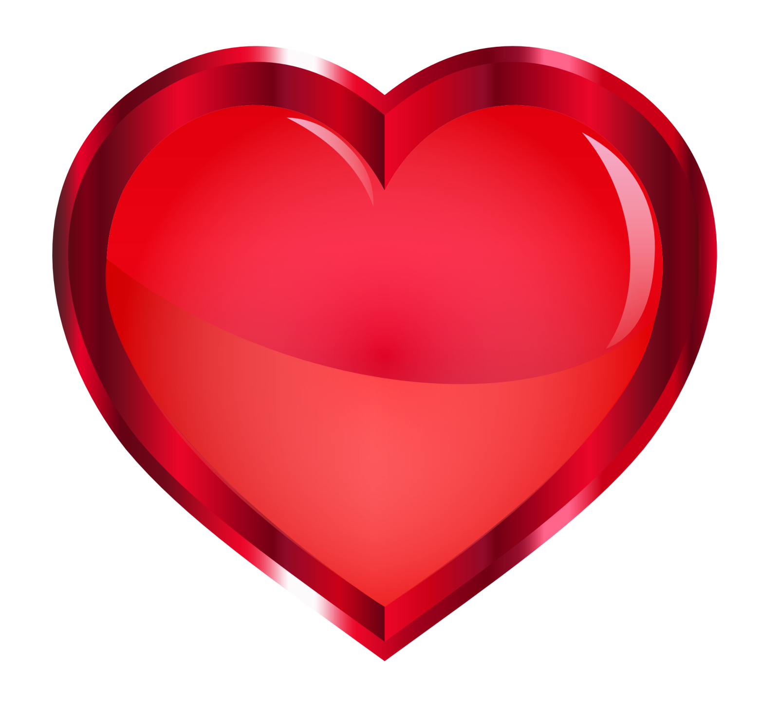 a red heart on a white background