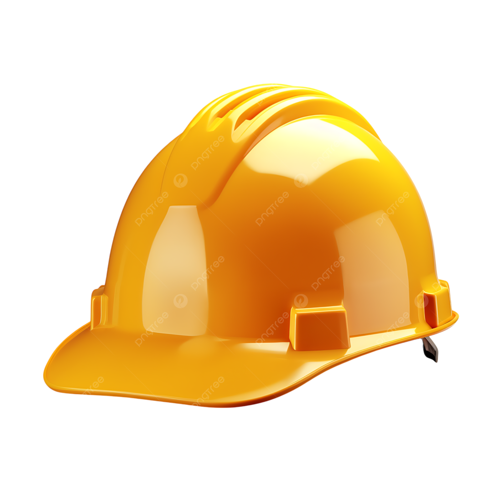 a yellow hard hat on a white background