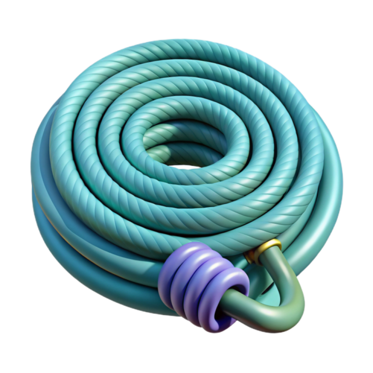 an image of a coiled hose on a white background