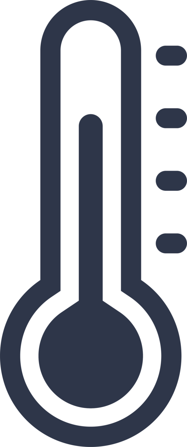 an icon of a thermometer