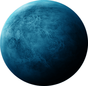 a blue planet with a white background