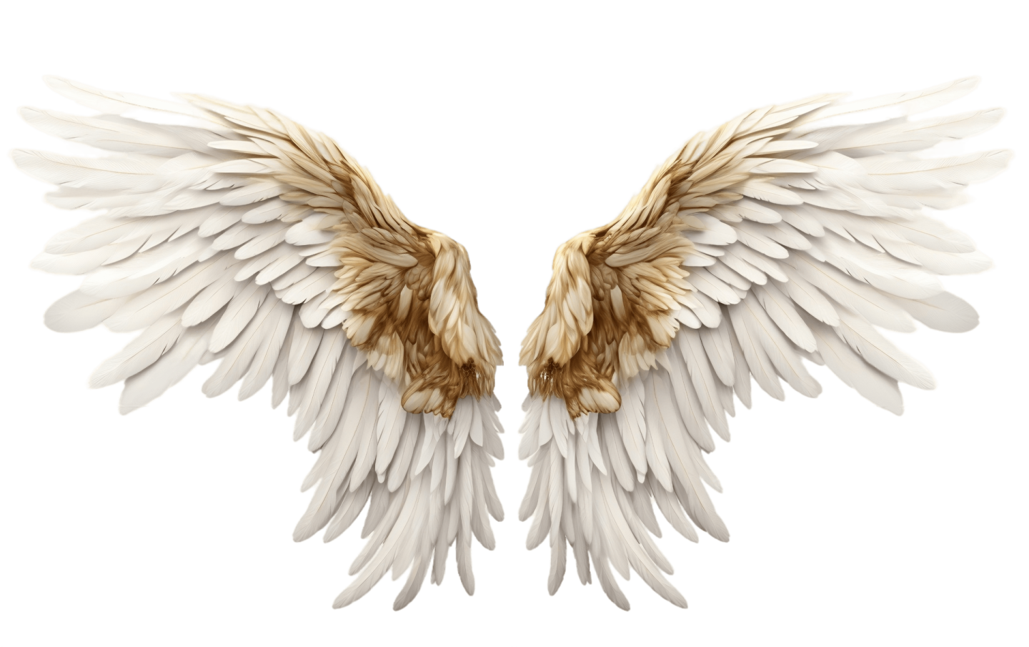 a pair of white wings on a white background