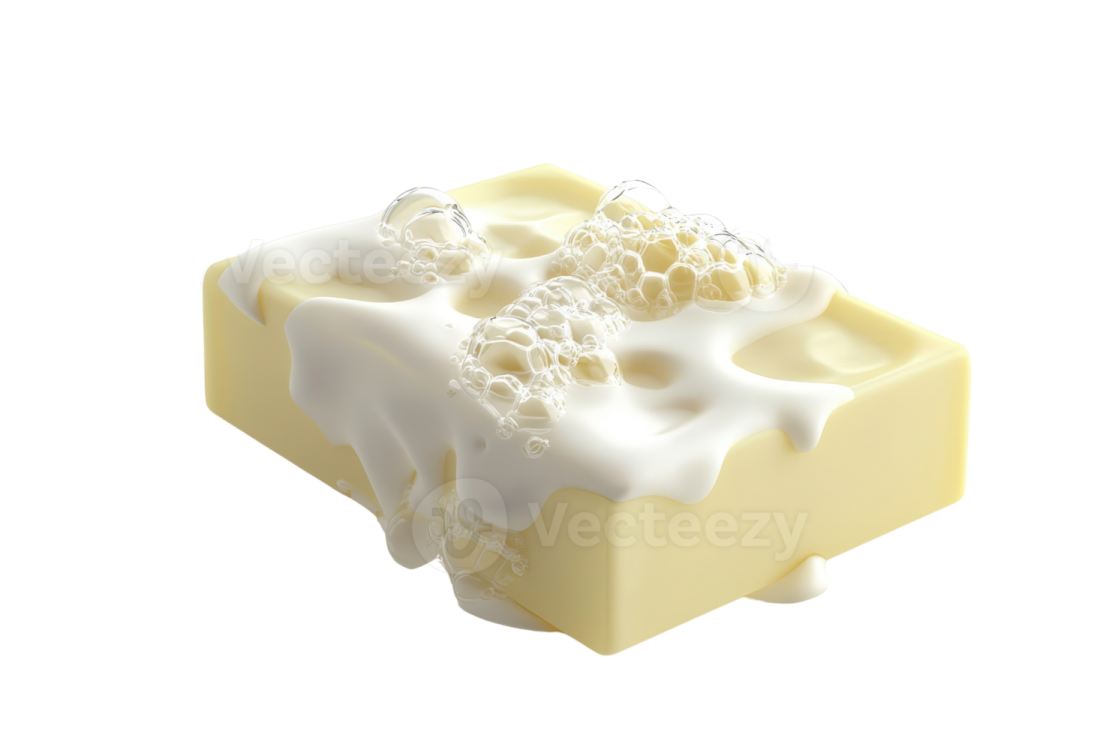 a piece of cheese on a white background
