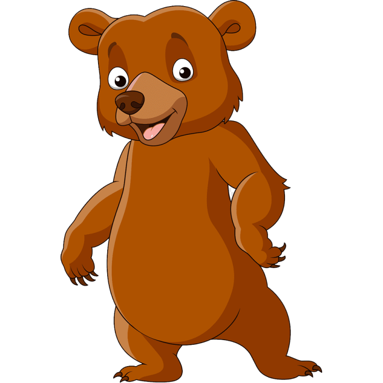 vector illustration of a brown bear on a white background