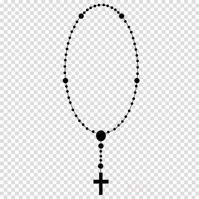 a rosary on a transparent background
